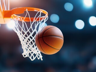 basketball hoop with ball