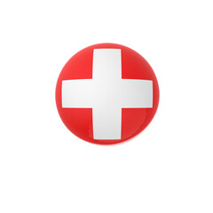 switzerland flag button