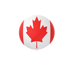 ball flag of canada button
