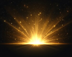 Golden burst light effect