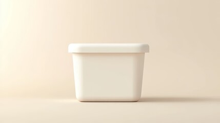 Empty Ice Cream Container Studio Shot