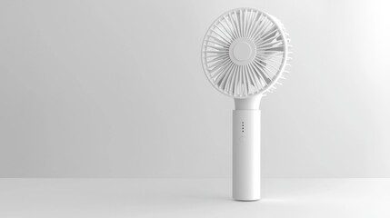 Compact White Handheld Fan for Personal Cooling and Comfort Use