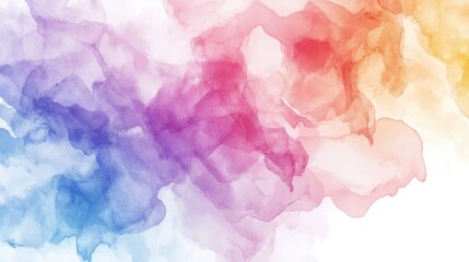 Fototapeta premium Vibrant watercolor rainbow abstract art