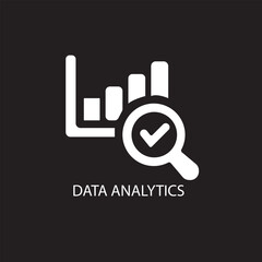 Businessman holding a magnifying glass and graph, reports icon. Data analysis and business analytics concept