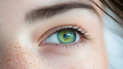 Obraz premium Close-up of a Green Eye