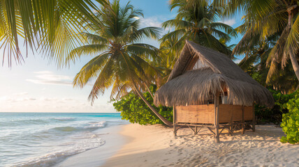 Fototapeta premium tropical beach hut