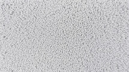 Loop Pile Greyish White Texture Close-Up, Dense Bath Mat Soft Surface, Light Neutral Tone Terry Material, Perfect for Spa Interior Design Mockups & Plush Textile Art