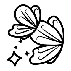 butterfly Line Icon