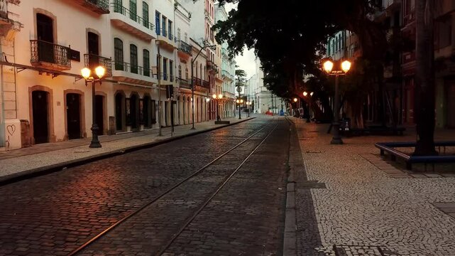 Sunrise Over Rua do Bom Jesus, Recife, Brazil