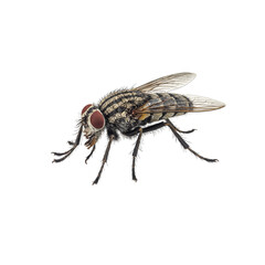 Detailed robber fly close up showcasing its bristled body and strong legs highlighting its predatory nature Ideal for nature and wildlife concepts