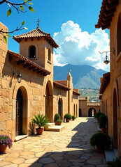 Fototapeta premium medieval bolivia ancient traditional background new falce image