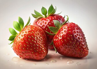 Juicy Fresh Strawberries with Bokeh Background - High-Resolution Stock Photo