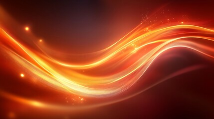 Obraz premium Dynamic Red and Golden Energy Wave Abstract Background Design for Creative Graphic Element