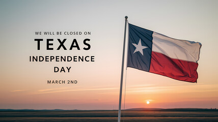 We Are Closed On Texas Independence Day