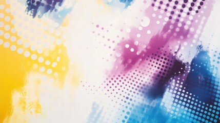 Obraz premium abstract colorful watercolor background with halftone dots