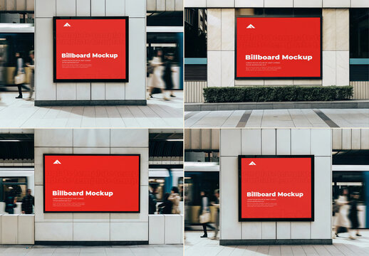 Billboard On Classic Building Mockup