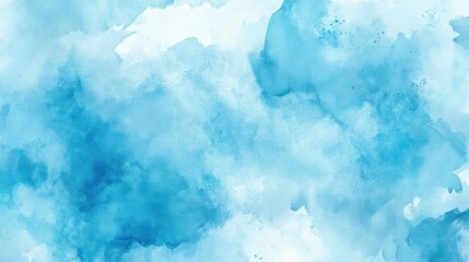 Fototapeta premium Abstract watercolor wash in shades of blue.