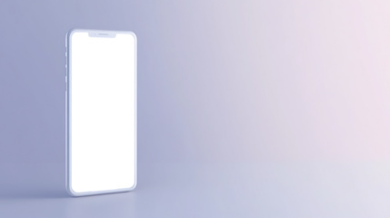 Realistic Mobile Mockup with Transparent PNG Screen on a Gray Background for Custom Design and Branding