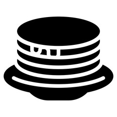 Pancakes Glyph Icon