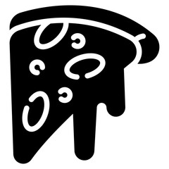 Pizza Slice Glyph Icon
