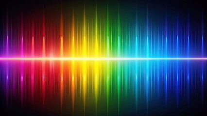Scientific illustration of electromagnetic spectrum diagram with colors and frequencies, electromagnetic, colors