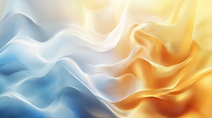 Fototapeta premium Abstract Draped Fabric in Blue and Gold