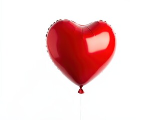 red heart balloon isolated on white background