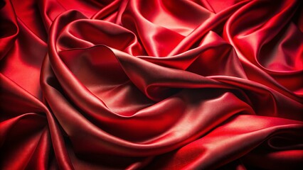 Obraz premium Luxurious Red Silk Satin Drape, Smooth Fabric Texture Background for Elegant Design