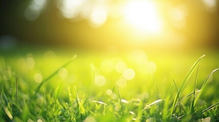 Obraz premium sunny spring grass meadow