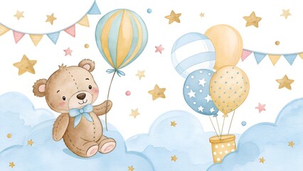 easter card with bunny and eggs