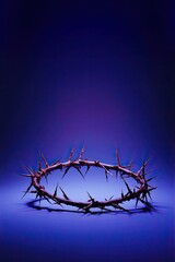 Crown of thorns representing suffering and sacrifice on easter or good friday
