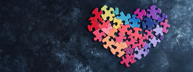 puzzle heart piece love relationship concept day two hand donate. charity puzzle heart piece background building shape help man woman blood part marriage together red gift connect donor awareness