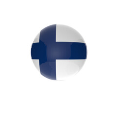 finland flag button icon in transparent