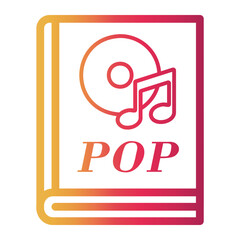 album Line Gradient Icon
