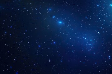 Naklejka premium Abstract night sky with stars and Milky Way background. Dark blue space with stardust