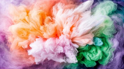 Obraz premium Abstract Colorful Swirls Pastel Rainbow Hues Artistic Texture Generative AI Art Fluid