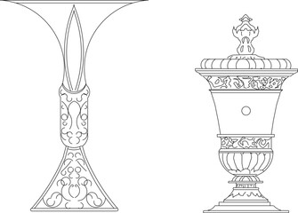 vector sketch illustration silhouette design ornament decoration cornice column classic vintage ethnic roman greek  