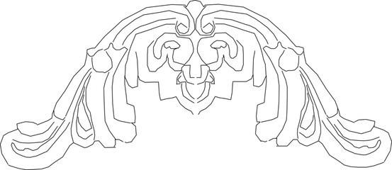 vector sketch illustration silhouette design ornament decoration cornice classic vintage ethnic roman greek   © achmad