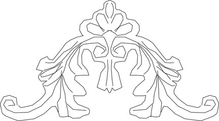 vector sketch illustration silhouette design ornament decoration cornice classic vintage ethnic roman greek  