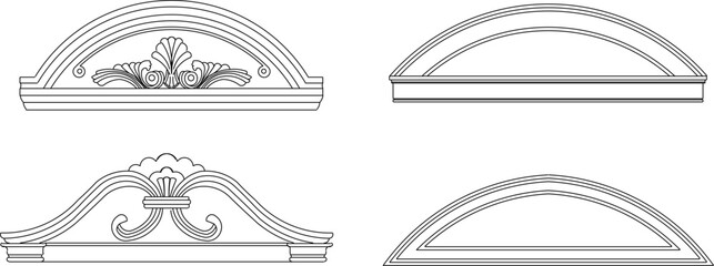 vector sketch illustration silhouette design decoration ornament cornice roof classic vintage ethnic roman greek   © achmad