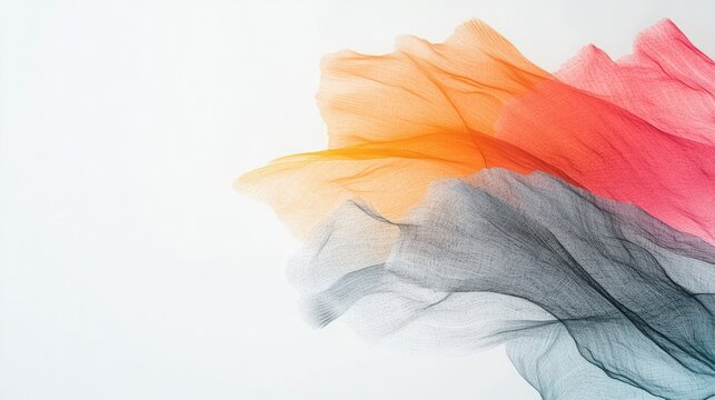 Abstract AI Generated Art  Colorful Swirls  Flowing Fabric  Organic Texture Banner