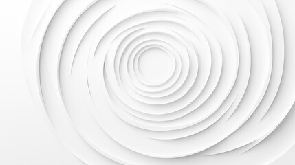 Obraz premium Minimalistic and contemporary radial pattern with a circle paper cut layer effect, featuring a white background and 3D depth, by Nenone