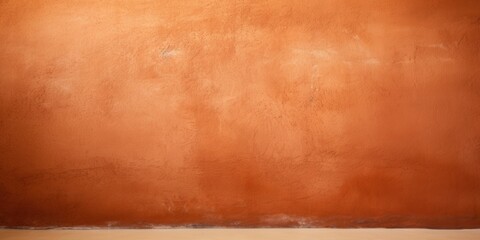 Orange painted texture on wall, neutral base, decorative surface, design element