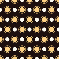 Black and Yellow Simple Polka Dots 