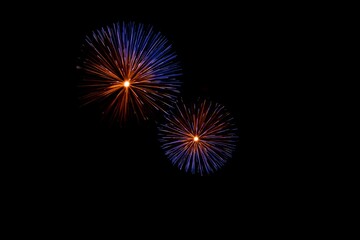 Fototapeta premium Traditional fireworks during the village festa of Hal Safi in Malta, to celebrate St Paul in 2023