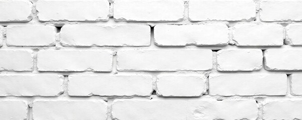Close up of rough white brickwork for design backdrop, worn, construction
