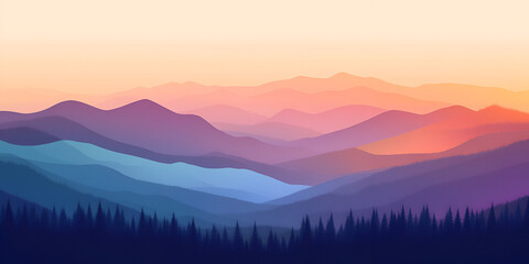 Obraz premium Gradient Harmony with Smooth Transitions in a Soft Abstract Composition