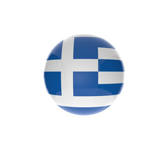 greece flag button icon in transparent