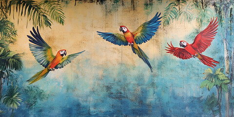 Fototapeta premium Graffiti Representing the Journey of a Nation Through Vibrant Street Art