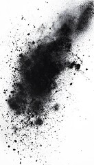 A scattering of fine black powder across a white surface